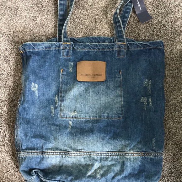 american eagle denim tote bag